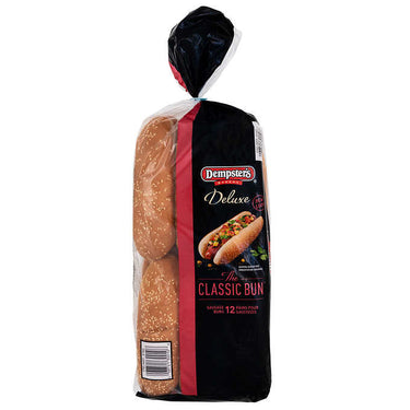 Image of Dempster's Deluxe Hot Dog Buns 2 x 12-Pack - 1 x 1500 Grams